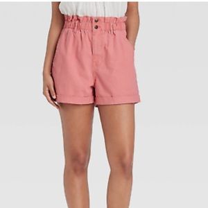 Pink Universal Thread Paper bag Shorts High Waist
